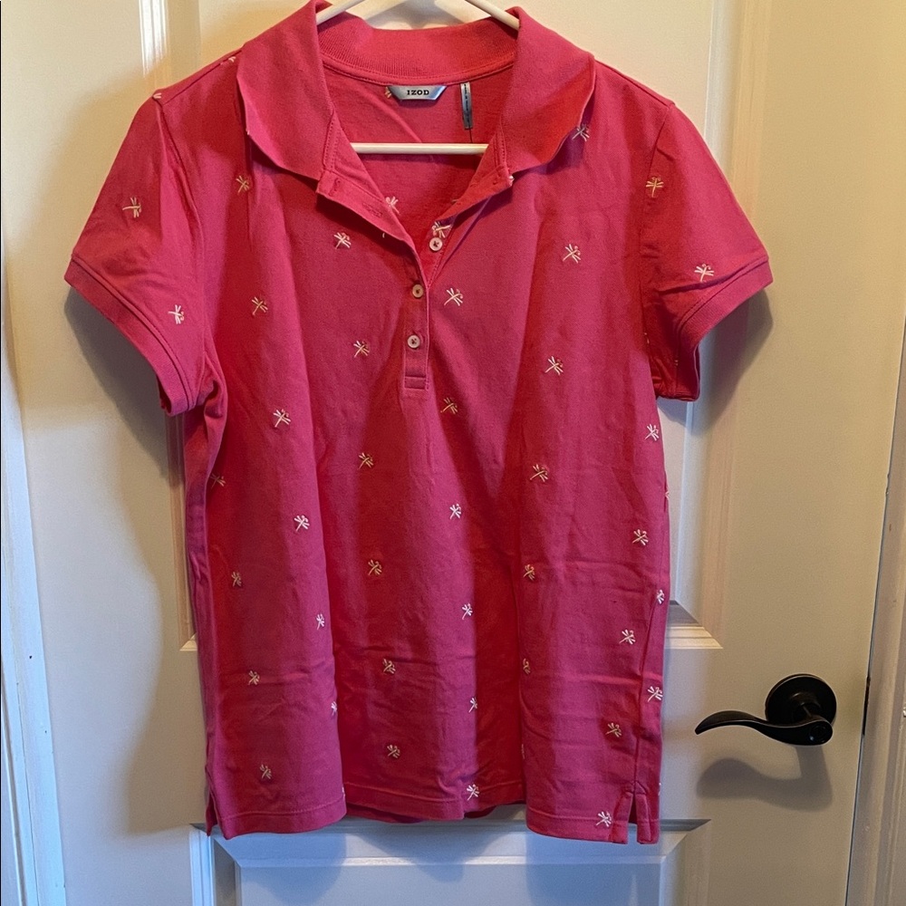 Izod Polo Shirt in Bright Pink